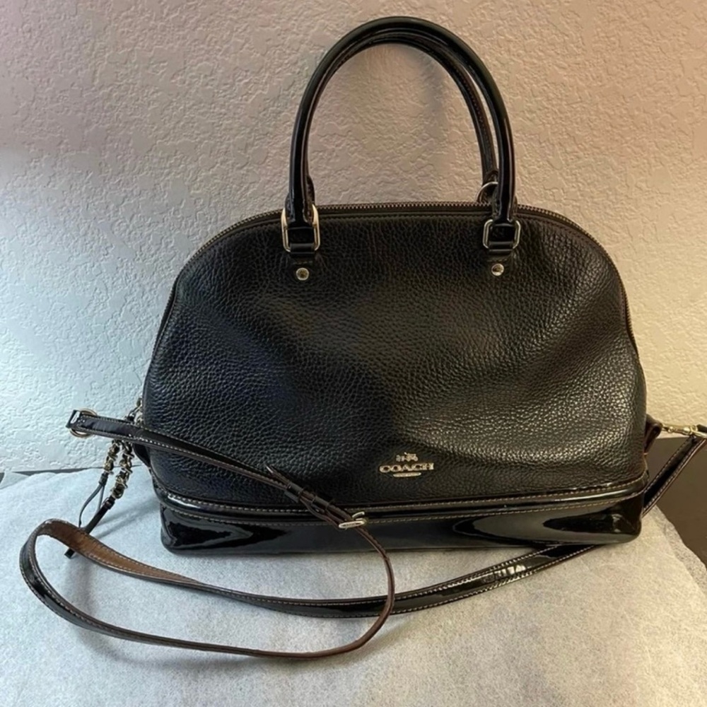 Coach Black Leather Satchel